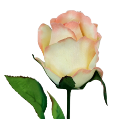 Künstliche Rosenknospe am Stiel 64cm pfirsichfarbe
