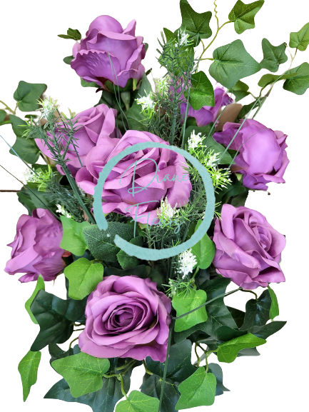 Viazaná kytica Exclusive ruže a doplnky 70cm umelá