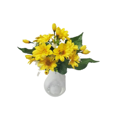 Buchet de Margarete x10 32cm galben flori artificiale
