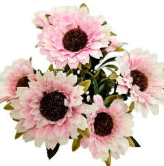 Buchet de Margarete 32cm roz flori artificiale