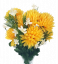 Chryzantémy kytice x9 45cm umělá žlutá