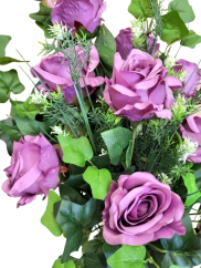 Künstliche Bunter Strauß Exclusive Rosen und Accessoires 70cm