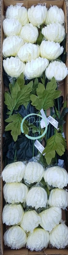 Chryzantéma kusová na stonke Exclusive krémová 60cm umelá