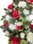 Smuteční věnec borovicový exclusive růže, clematis, chryzatémy, kopretiny a doplňky 80cm AS995