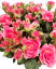 Buchet artificial mare cu trandafiri 43cm roz