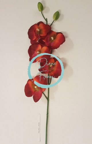 Orchidea "5" červená 78cm umelá