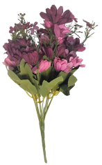 Margarétky kytica "9" tm. ružová 32cm umelá